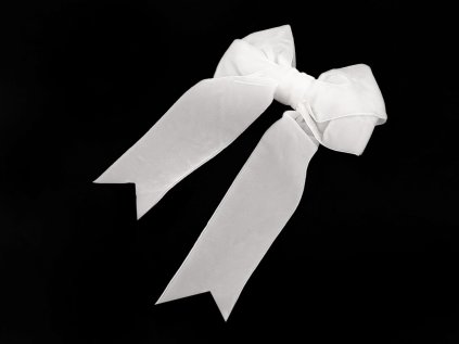 Vánoční mašle sametová dvojitá 13x18 cm (Varianta 1 bílá, Balení 6 ks)