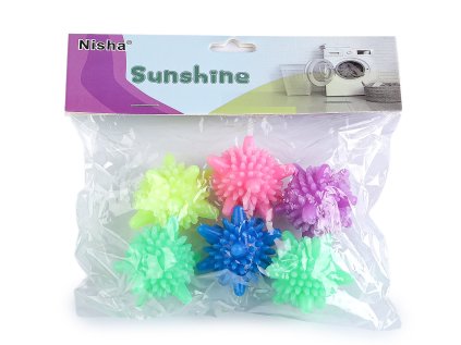 Opakovaně použitelné kuličky do pračky, sada 6 ks (Varianta mix, Balení 1 sada)