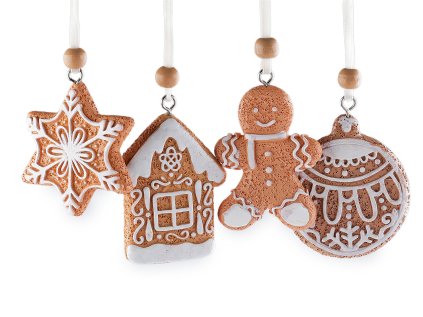 Vánoční perníčky k zavěšení (Varianta 1 přírodní stř. hvězda, Balení 1 ks)