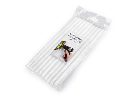 Tavné lepidlo Ø11 mm délka 25 cm nežloutnoucí (Varianta transparent, Balení 10 ks)