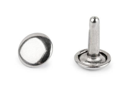 Duté nýty oboustranné na kůži a silné látky Ø9 mm (Varianta nikl, Balení 100 pár)