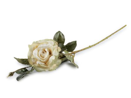 Umělá růže (Varianta 2 béžová nejsv., Balení 1 ks)