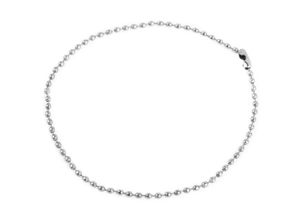 Kuličkový řetízek 25 cm poutko (Varianta nikl, Balení 10 ks)