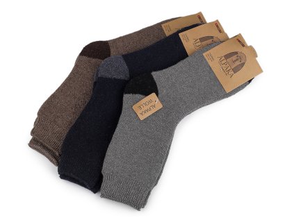 Pánské vlněné ponožky Alpaka (Varianta 1 (vel.  39-43) mix náhodných barev, Balení 3 pár)