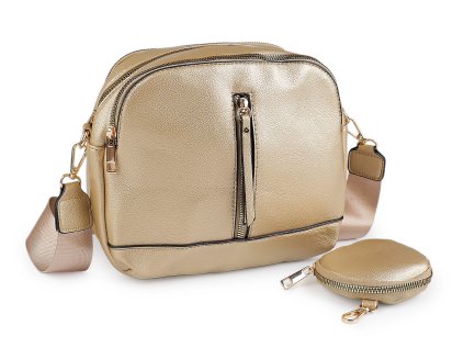 Dámská kabelka s pouzdrem 25x21 cm (Varianta 1 zlatá sv., Balení 1 ks)