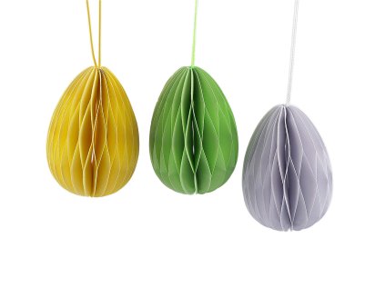 Papírové vajíčko k zavěšení (Varianta 1 bílá, Balení 1 ks)