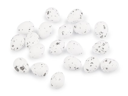 Dekorační křepelčí vajíčka k aranžování v dóze (Varianta bílá, Balení 1 krab.)