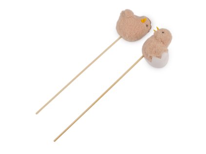 Zápich velikonoční kuřátko (Varianta béžová, Balení 2 ks)