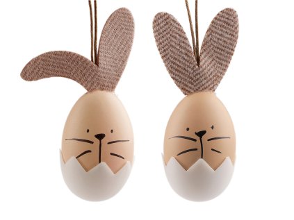 Velikonoční vajíčka k zavěšení (Varianta 1 zelená sv., Balení 2 ks)