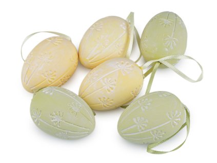 Velikonoční vajíčka k zavěšení (Varianta mix, Balení 6 ks)