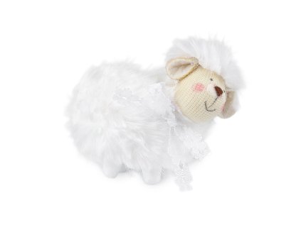 Velikonoční plyšová ovečka (Varianta 1 bílá, Balení 1 ks)