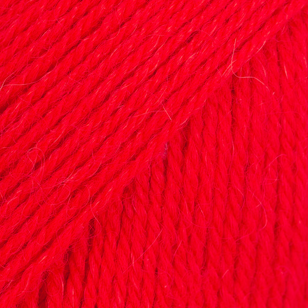DROPS Flora Flora: zářivá červená uni colour 33