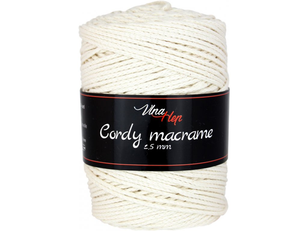 VLNA HEP Cordy 2,5 mm macrame Barva: Cordy 2,5 mm macrame 8171