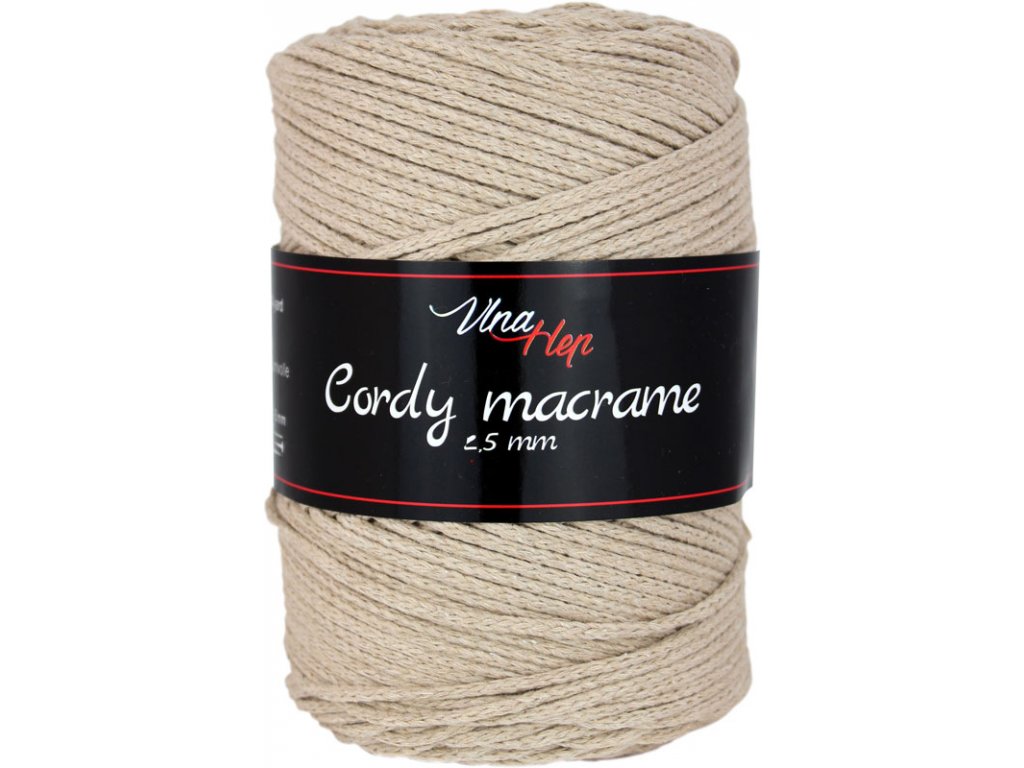 VLNA HEP Cordy 2,5 mm macrame Barva: Cordy 2,5 mm macrame 8214