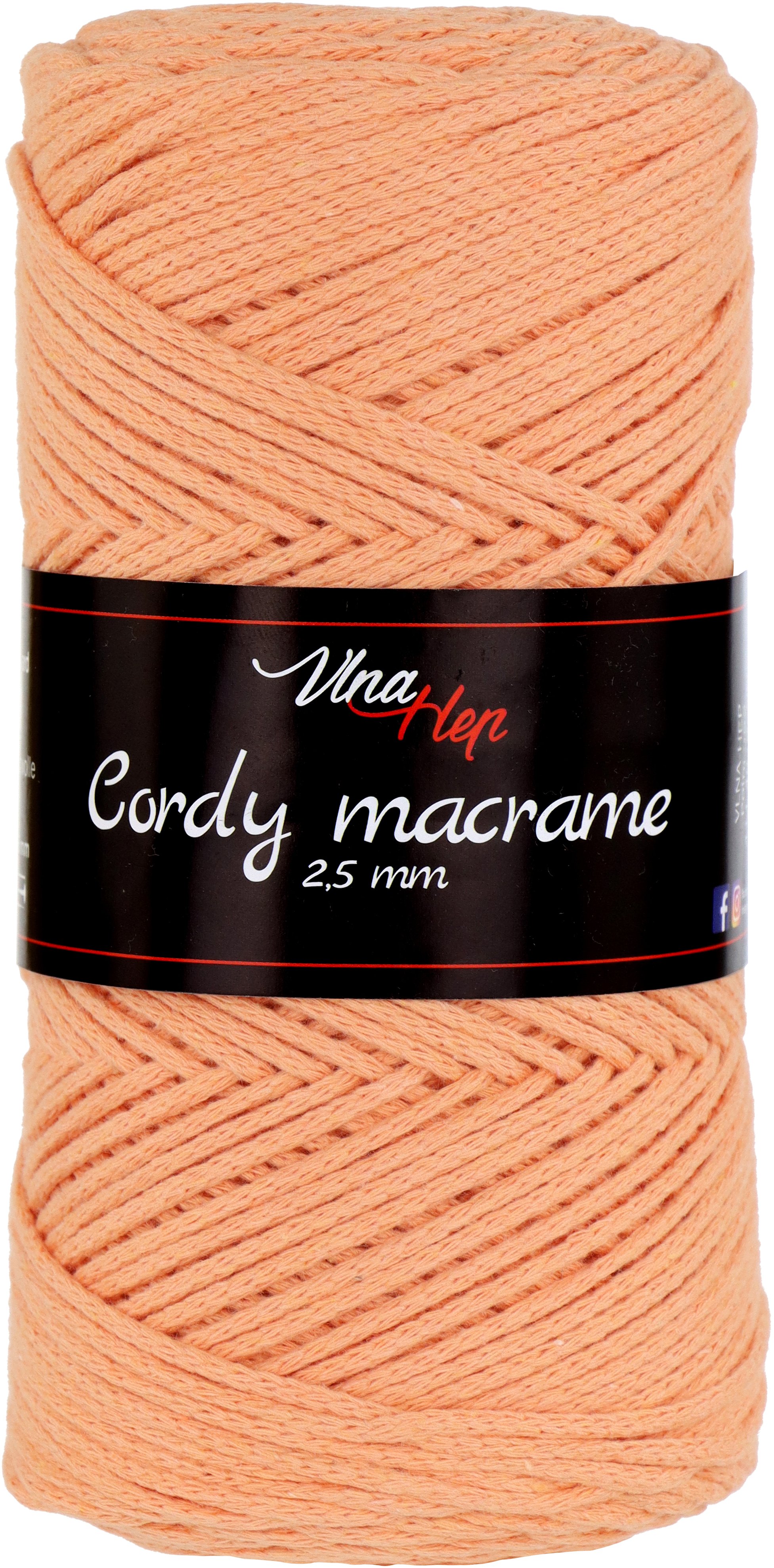 VLNA HEP Cordy 2,5 mm macrame Cordy 2,5mm macrame: Cordy 2,5mm macrame 8011