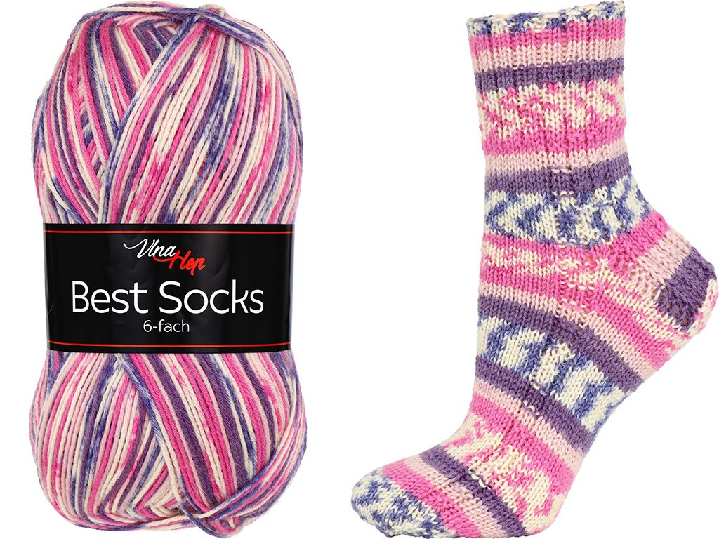 VlnaHep Best Socks 6-fach novinka Vlna-Hep Best socks 6-fach: Best socks 6-fach 7372