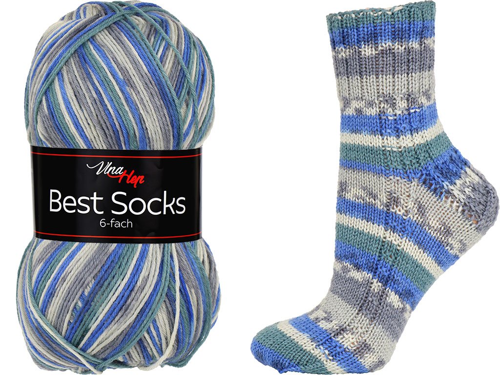 VlnaHep Best Socks 6-fach novinka Vlna-Hep Best socks 6-fach: Best socks 6-fach 7373
