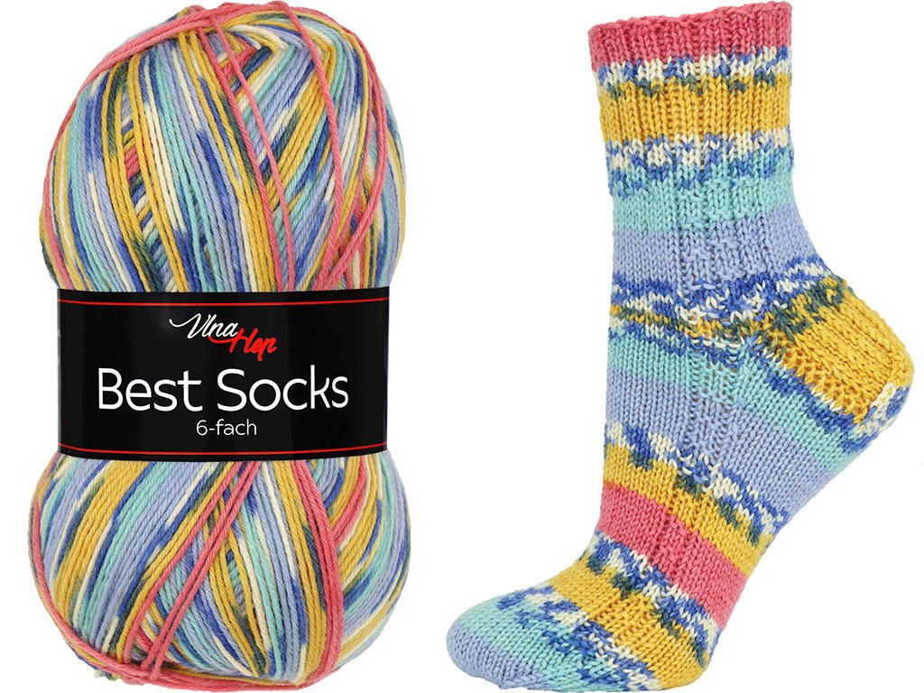 VlnaHep Best Socks 6-fach novinka Vlna-Hep Best socks 6-fach: Best socks 6-fach 7374