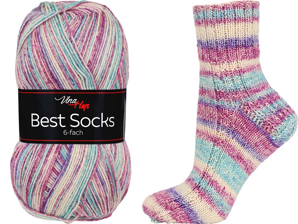 VlnaHep Best Socks 6-fach novinka Vlna-Hep Best socks 6-fach: Best socks 6-fach 7377