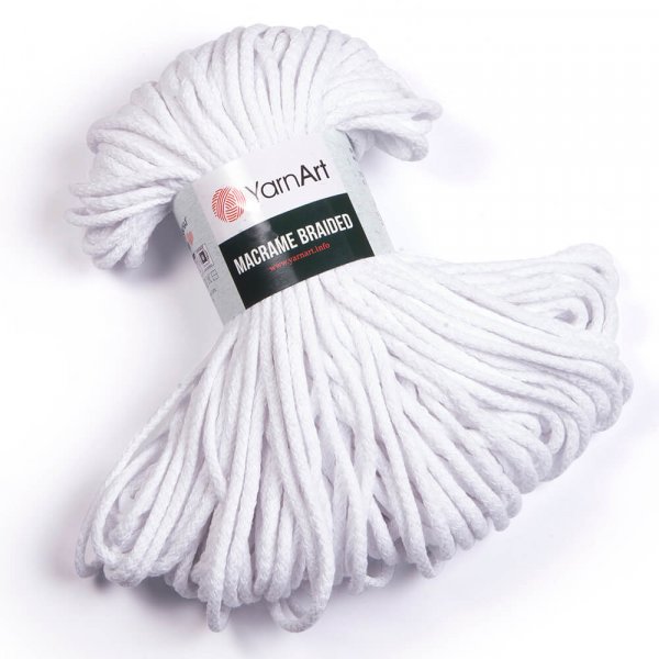 YarnArt Macrame Braided 5mm Barva: YarnArt Macrame Braided 751 bílá
