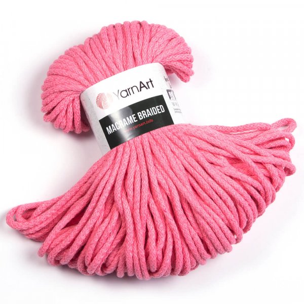 YarnArt Macrame Braided 5mm Barva: YarnArt Macrame Braided 762 pastelově růžová