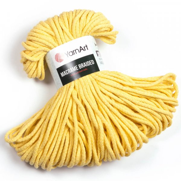 YarnArt Macrame Braided 5mm Barva: YarnArt Macrame Braided 754 světle žlutá