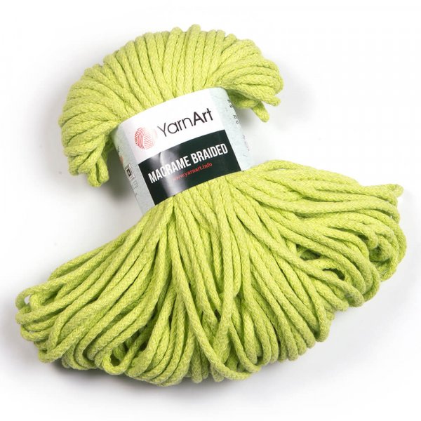 YarnArt Macrame Braided 5mm Barva: YarnArt Macrame Braided 755 světle zelená