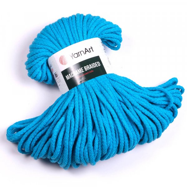 YarnArt Macrame Braided 5mm Barva: YarnArt Macrame Braided 763 cyan blue