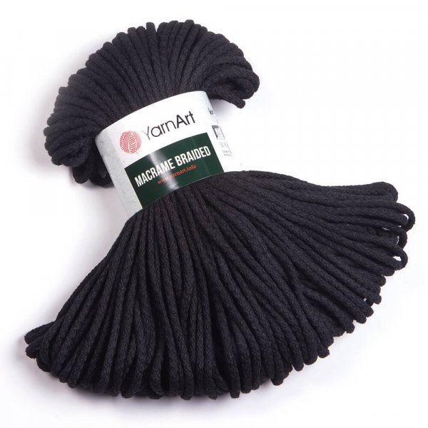 YarnArt Macrame Braided 5mm Barva: YarnArt Macrame Braided 750 černá