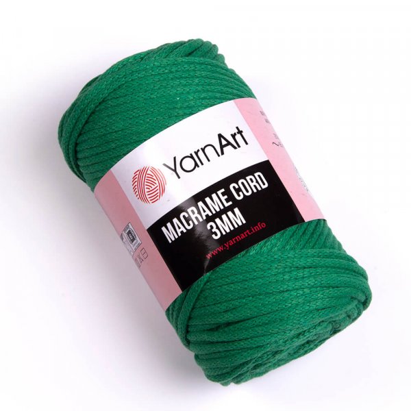 YarnArt Macrame Cord 3mm Barva: Macrame Cord 3mm 759 zelená