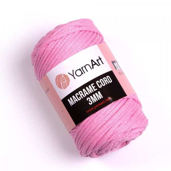 YarnArt Macrame Cord 3mm Barva: Macrame Cord 3mm 762 růžová