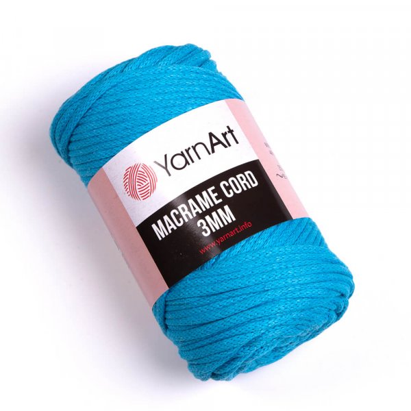 YarnArt Macrame Cord 3mm Barva: Macrame Cord 3mm 763 tyrkys