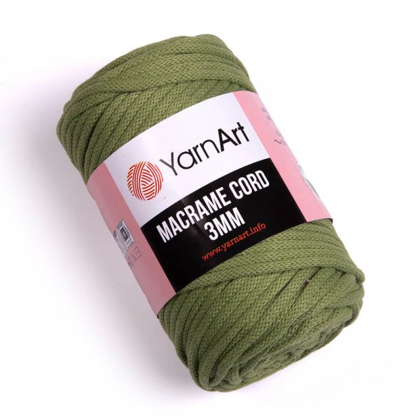 YarnArt Macrame Cord 3mm Barva: Macrame Cord 3mm 787 olivová