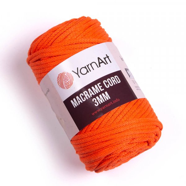 YarnArt Macrame Cord 3mm Barva: Macrame Cord 3mm 800 neonově oranžová