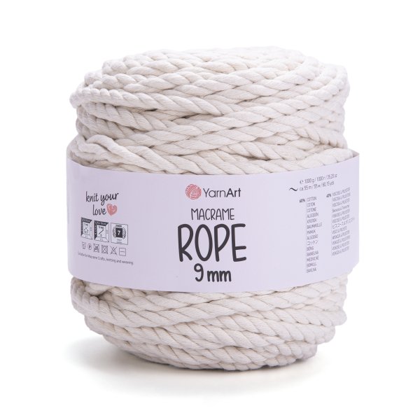 YarnArt Macrame Rope 9 mm Macrame Rope 9 mm: Macrame Rope 9 mm 752