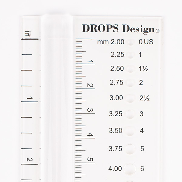 Měřidlo velikosti jehlic Drops 2mm-12mm