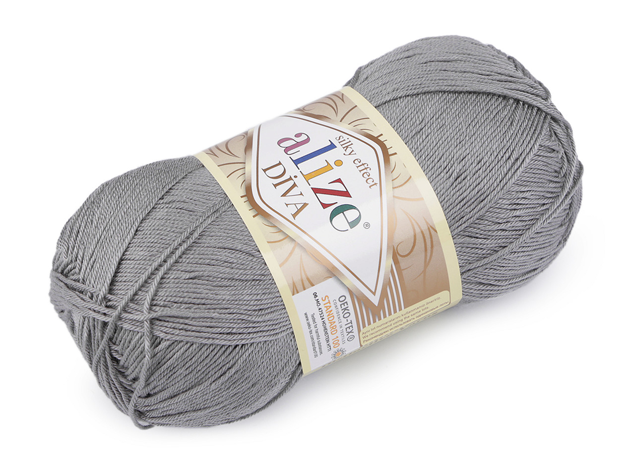 Pletací příze Alize Diva 100 g Varianta: 7 (87) šedá, Balení: 1 ks
