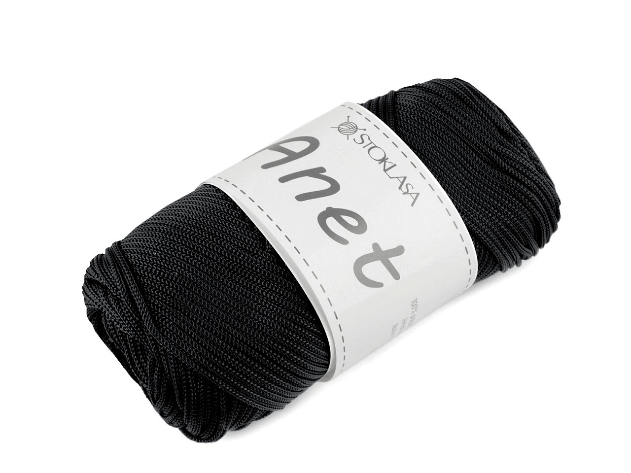 Pletací a háčkovací příze Anet macrame Ø2 mm 90 g Varianta: 15 černá, Balení: 1 ks