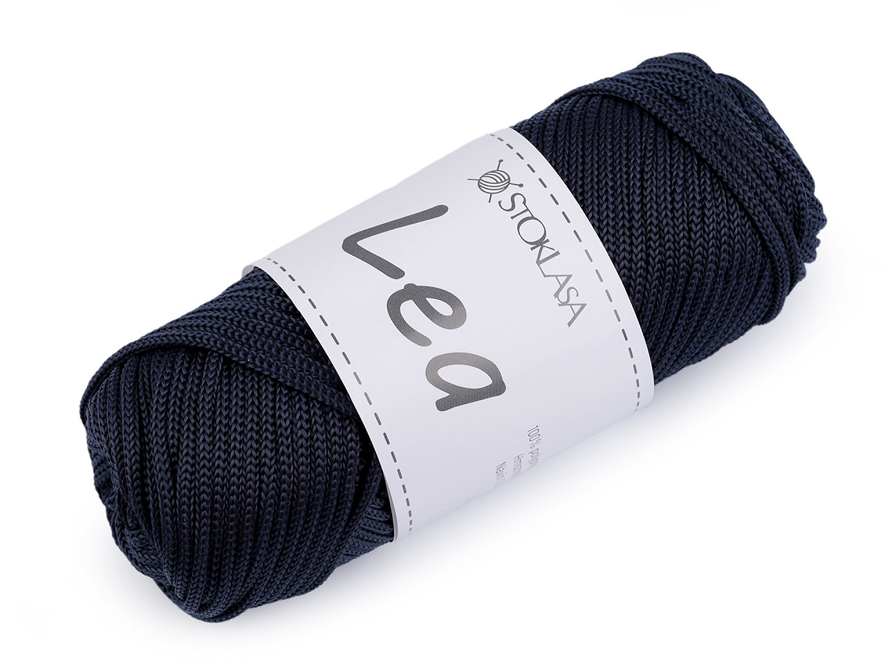 Pletací a háčkovací příze macrame Lea Ø3 mm 90 g Varianta: 8 modrá tmavá, Balení: 1 ks
