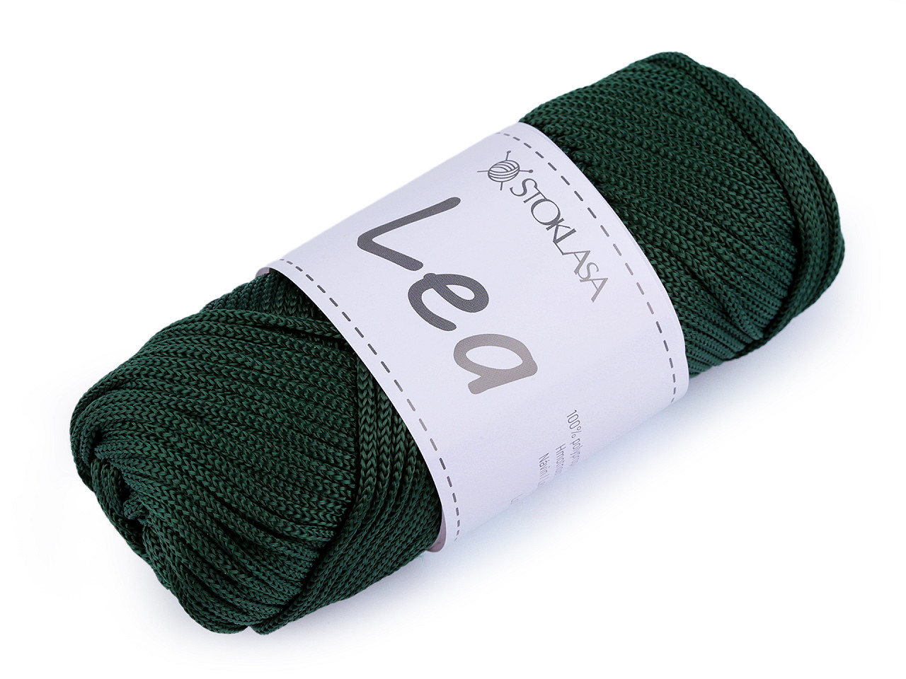 Pletací a háčkovací příze macrame Lea Ø3 mm 90 g Varianta: 7 zelená tmavá, Balení: 1 ks