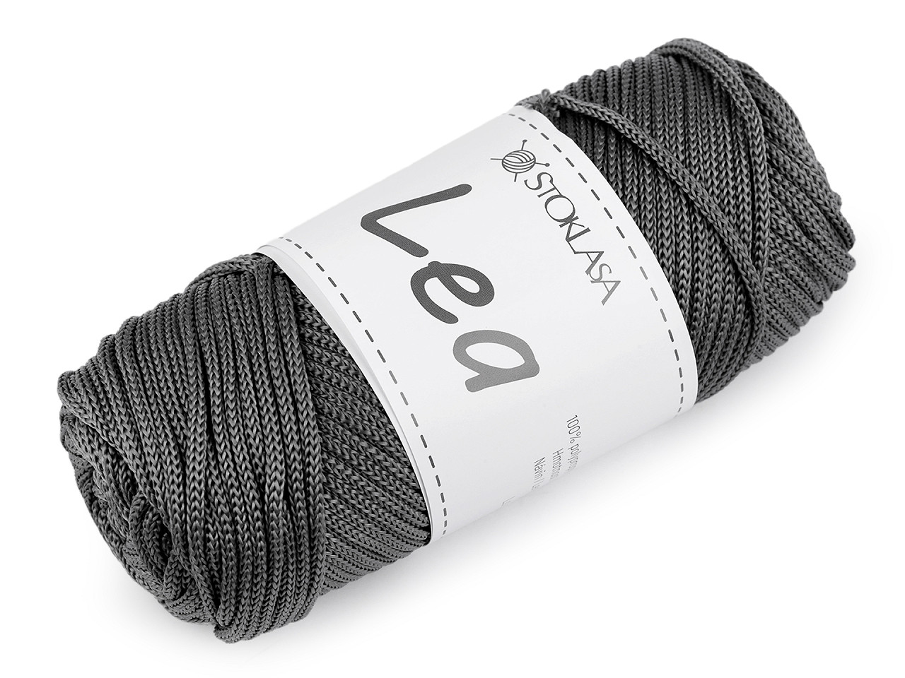 Pletací a háčkovací příze macrame Lea Ø3 mm 90 g Varianta: 10 šedá, Balení: 1 ks
