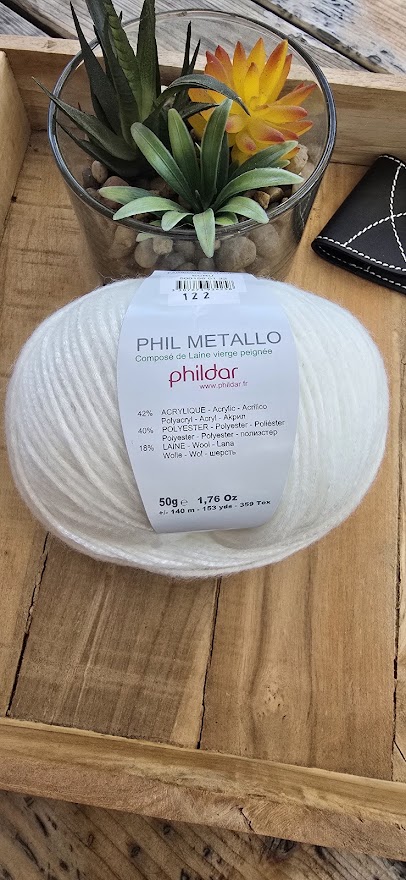 Příze PHIL METALLO Příze PHIL METALLO: PHIL METALLO přírodní
