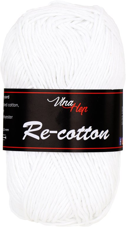 vlnahep Vlna-Hep Re-cotton Vlna-Hep Re-cotton: Re-cotton, 81002, bílá