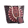 Letní / plážová taška mandala, paisley s taštičkou 39x50 cm (Varianta 1 pink, Balení 1 ks)