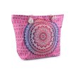 Letní / plážová taška mandala, paisley s taštičkou 39x50 cm (Varianta 1 pink, Balení 1 ks)