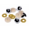 Oči glitrové s pojistkou Ø20 mm (Barva Oči glitrové s pojistkou Ø20 mm stříbrná)