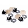 Oči glitrové s pojistkou Ø20 mm (Barva Oči glitrové s pojistkou Ø20 mm stříbrná)