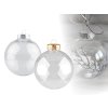 Baňka k dozdobení Ø8 cm (Varianta 1 transparent stříbrná, Balení 2 ks)