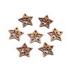 Dřevěná vločka, hvězda, zvonek (Varianta 1 hnědá přírodní vločka, Balení 10 ks)