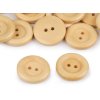 Dřevěný knoflík dvoudírkový velikost 36" (Varianta 1 přírodní sv., Balení 50 ks)